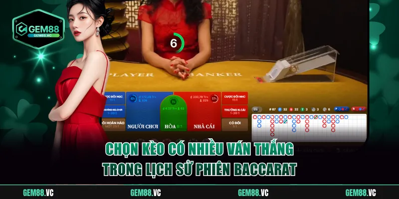 Chọn kèo có nhiều ván thắng trong lịch sử phiên